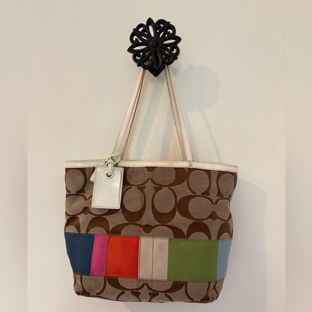 Coach Signature Legacy Stripe bag.